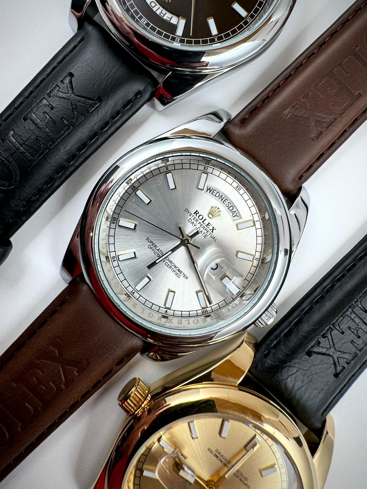 RELOJ ROLEX DATE JUST CUERO.