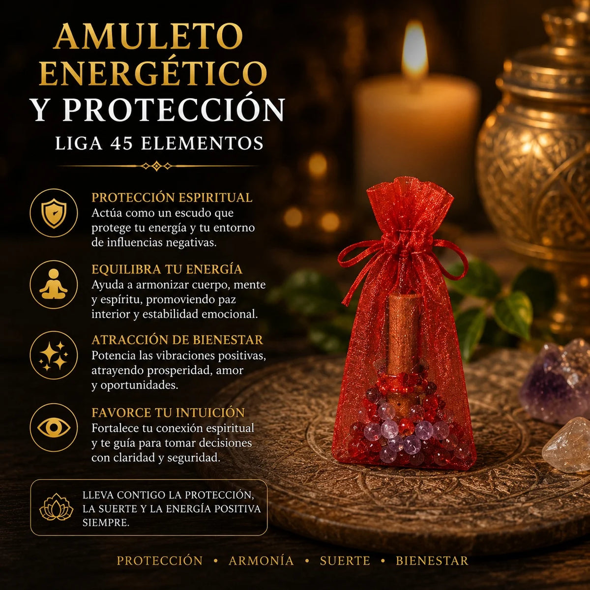 AMULETO DE SUERTE Y PROSPERIDAD LIGADO A TU NOMBRE