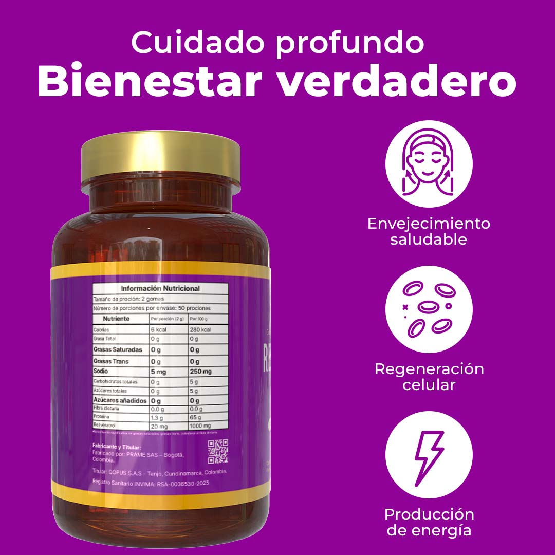 Resveratrol antienvejecimiento