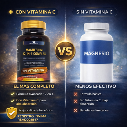 MAGNESIO COMPLEX 12 EN 1 | CON VITAMINA C