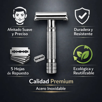 Maquina De Afeitar Premium Clásica 🧔+ Repuestos Dorco GRATIS