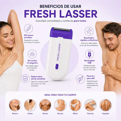 FRESH LASSER™ Depiladora Eléctrica Inalámbrica