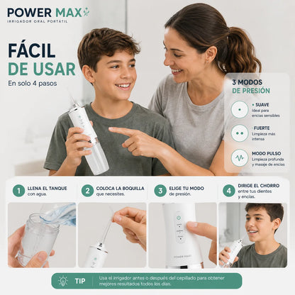POWER MAX™ Irrigador Oral Portátil + Kit De Boquillas Gratis