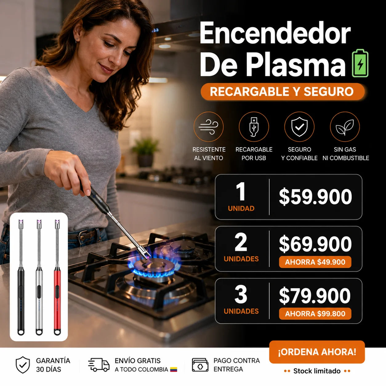 Encendedor De Plasma, Recargable 🔋