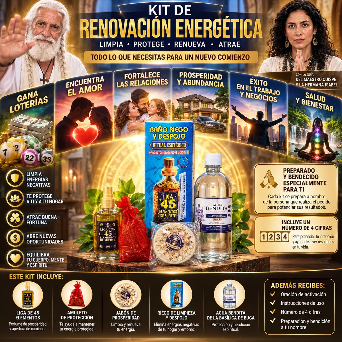 KIT DE RENOVACION ENERGETICA | LIGA DE 45 ELEMENTOS + AGUA BENDITA Gratis