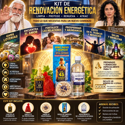 KIT DE RENOVACION ENERGETICA | LIGA DE 45 ELEMENTOS + AGUA BENDITA Gratis