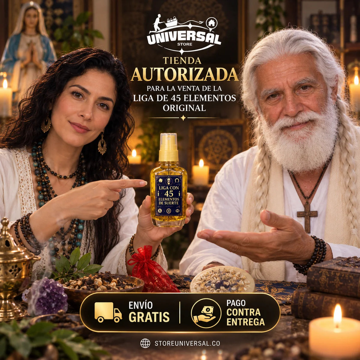 Perfume Liga 45 Elementos De La Suerte + Oración