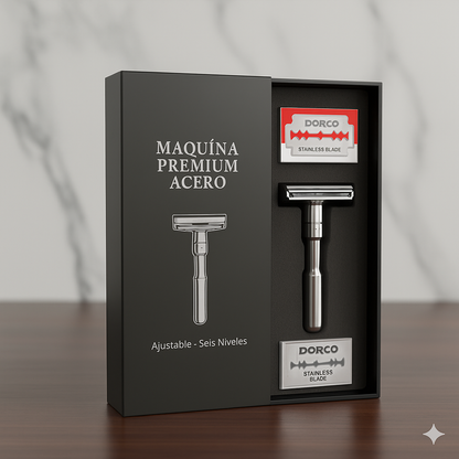 💈 MÁQUINA DE AFEITAR PREMIUM | 6 NIVELES DE CORTE + 5 REPUESTOS ✨