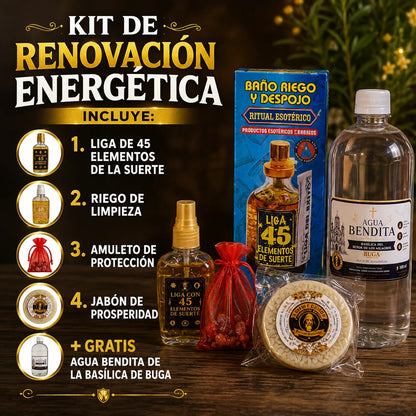 KIT DE RENOVACION ENERGETICA | LIGA DE 45 ELEMENTOS + AGUA BENDITA Gratis