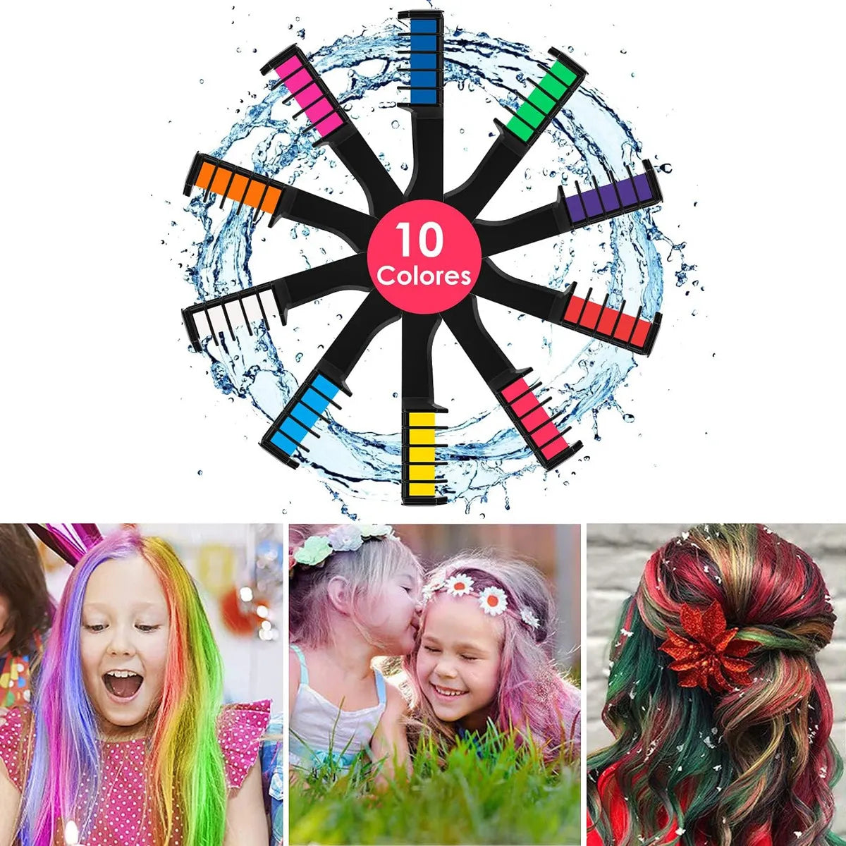 PEINE DAZZLING COLORS PARA CABELLO 🎨10 COLORES