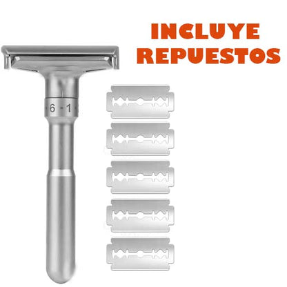 💈 MÁQUINA DE AFEITAR PREMIUM | 6 NIVELES DE CORTE + 5 REPUESTOS ✨