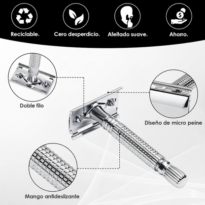 Maquina De Afeitar DON BRAVO Premium Clásica 🧔+ 5 Repuestos