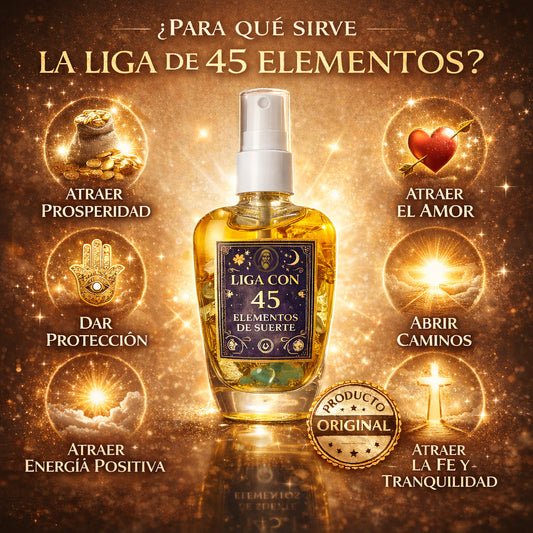 Perfume Liga 45 Elementos De La Suerte + Oración