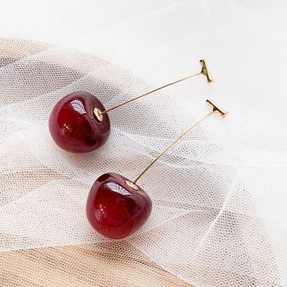 ARETES 🍒 CHERRY | BAÑO EN ORO DE 18K + Caja De Regalo