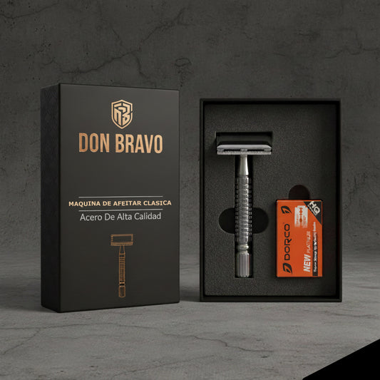 Maquina De Afeitar DON BRAVO Premium Clásica 🧔+ 5 Repuestos