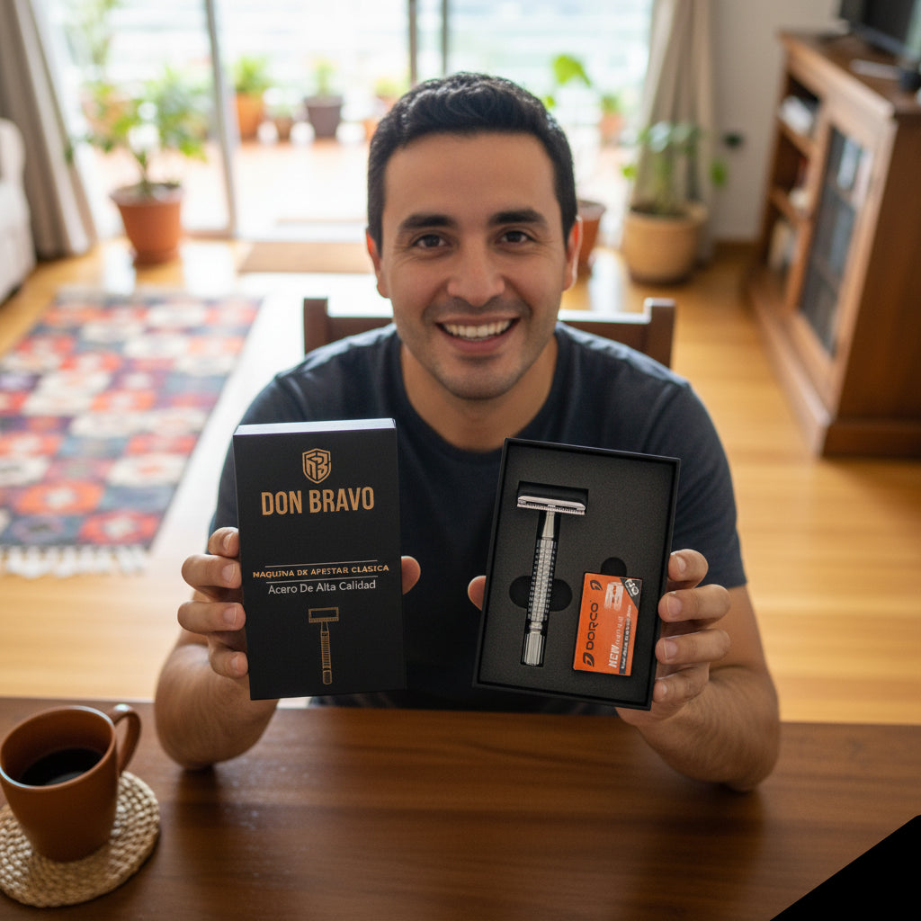 Maquina De Afeitar DON BRAVO Premium Clásica 🧔+ 5 Repuestos