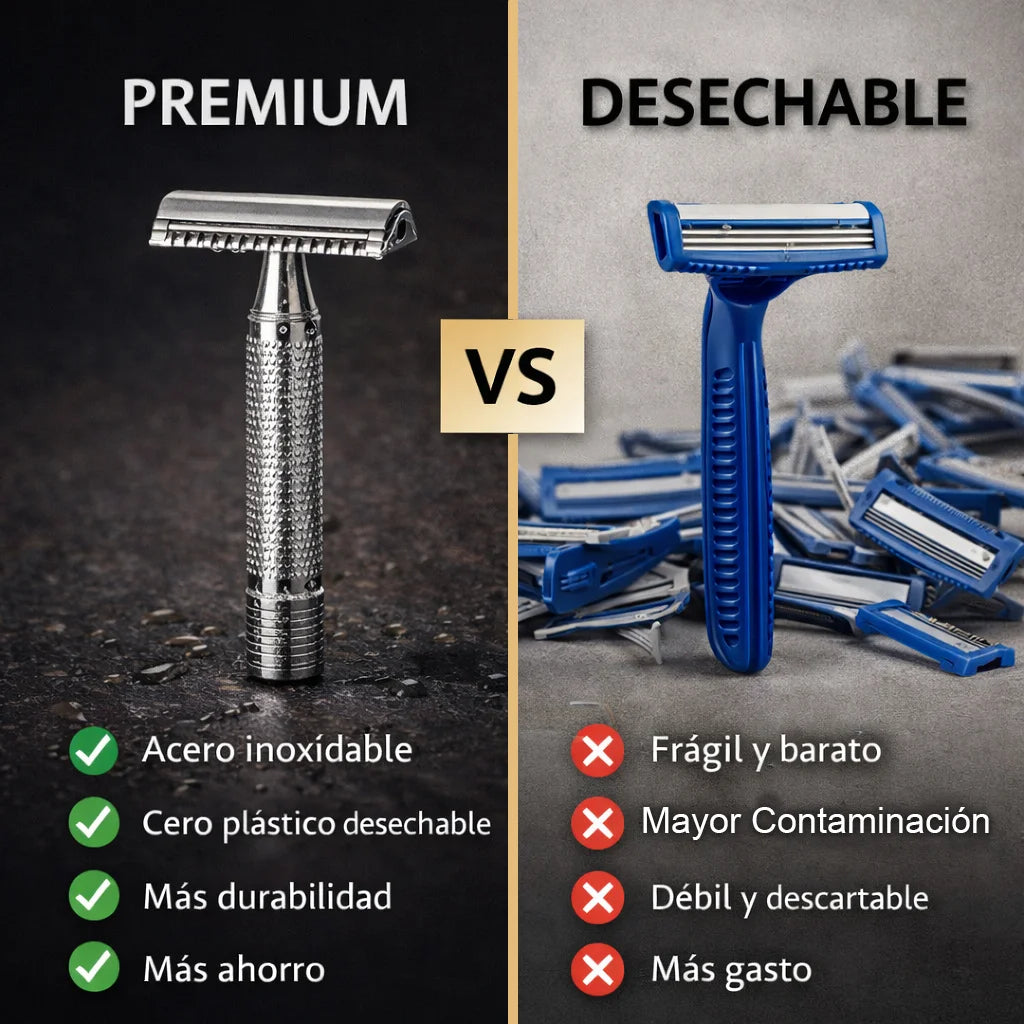 Maquina De Afeitar Premium Clásica 🧔+ Repuestos Dorco GRATIS