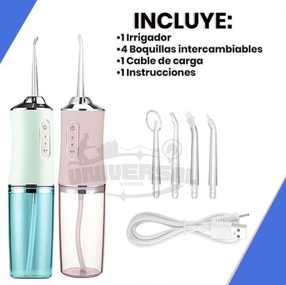 🦷 IRRIGADOR BUCAL POWER MAX® + 4 BOQUILLAS GRATIS