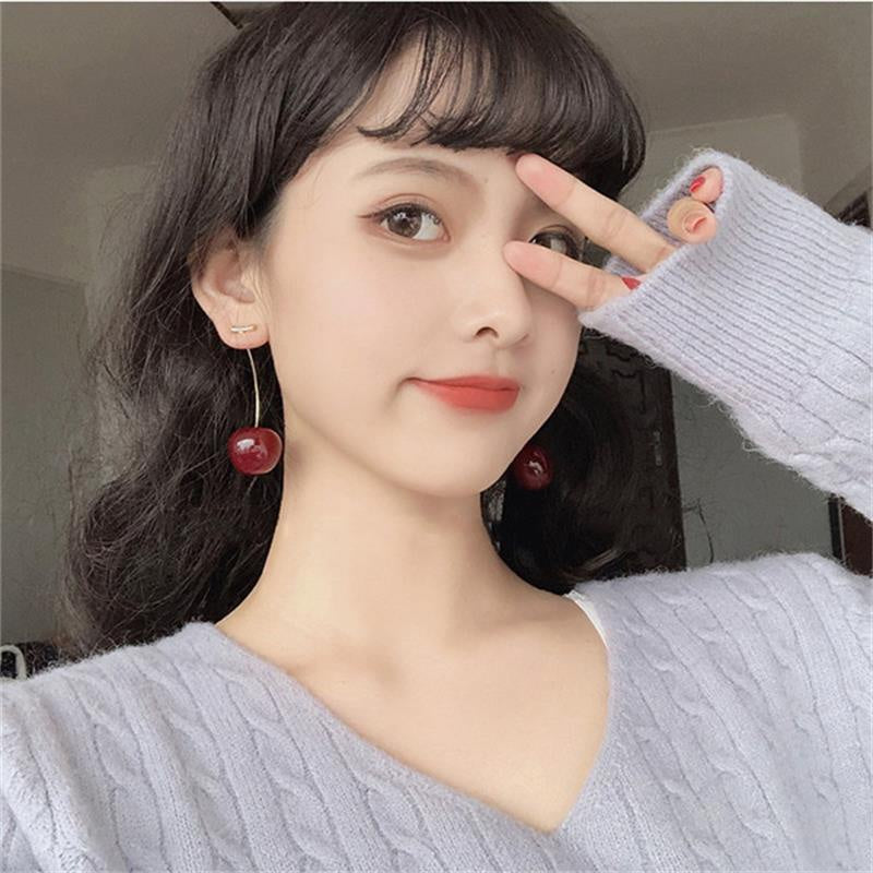 ARETES 🍒 CHERRY | BAÑO EN ORO DE 18K + Caja De Regalo