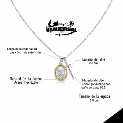COLLAR DE PROTECCION SAN MIGUEL ARCANGEL + CAJA REGALO