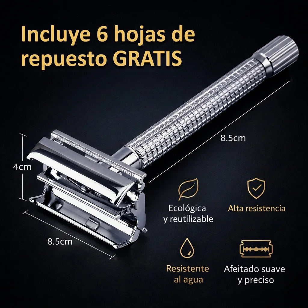 Maquina De Afeitar Premium Clásica 🧔+ Repuestos Dorco GRATIS